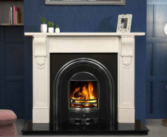 The William Marble Fireplace Surround Sorrento White
