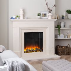 British Fires New Forest 650sq Built In Panoramic LED Media Wall Electric Fire