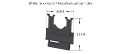 BR168 Brick Ascot 7 Metal Back with air holes