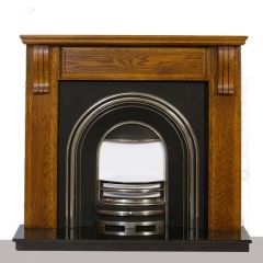 The Dakota Solid Oak Wooden Fireplace