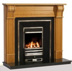 The Dublin Corbel Solid Oak Wooden Fireplace