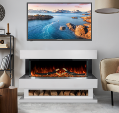 Ezee Glow 36'' Celestial Reflect Media Wall Electric Suite