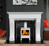 The Windsor Marble Fireplace Surround Polished Polar White