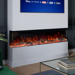 ELLERE EL180R Built In Panoramic LED Media Wall Electric Fire