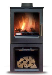 Bilberry Barrow ECO 5kw Free Standing Stove + Log Store - Graphite