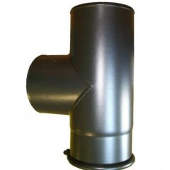 90 Degree Tee + Cap Stove Flue Pipe 6" [150mm] 