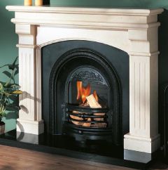 Bridge Grande Marble Fireplace Milan Cream