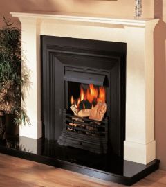 Oslo / Cruz Marble Fireplace Milan Cream