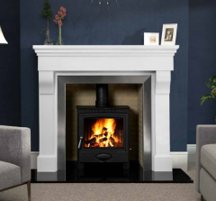 The Cabra Marble Fireplace Surround Polished Polar White 