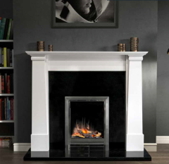 The Cruz / Oslo Marble Fireplace Surround Polished Polar White