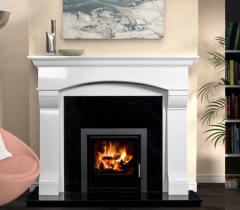 The Virgo Marble Fireplace Surround Polished Polar White 