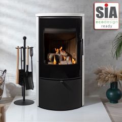 Arada Lagom Ecodesign Wood Burning Stove, White Ceramic