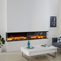 British Fires New Forest 2400 Built In Panoramic LED Media Wall Electric Fire