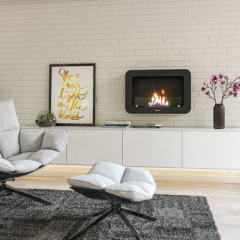  Henley Crete Wall Mounted Bio Ethanol Cassette Fire Stove