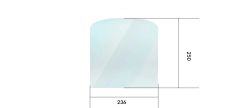 GL033 Glass Erne 250 H X 236 Wide