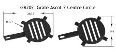 GR202 - Grate Ascot 7 Centre Circle