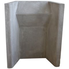 16" Heat Resistant Concrete Fire Back Chair