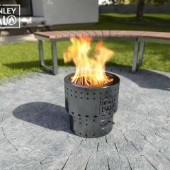 Halo Outdoor Silver Fire Pit 35cm x 35cm