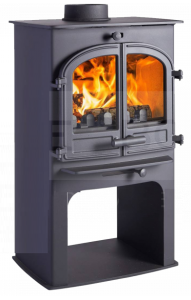 Cleanburn Lovenholm Double Door Multi Fuel Stove + Log Store 