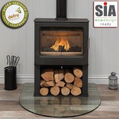 Mendip Ashcott Wide Logstore Catalyst SE Eco Design Ready Multi Fuel Wood Burning Stove