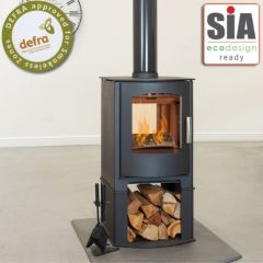 Mendip Churchill Double Sided Logstore SE Eco Design Ready Woodburning Stove