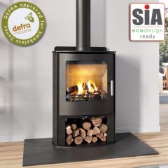 Mendip Churchill 5 Dual Control Convection Logstore SE Eco Design Ready Multifuel Woodburning Stove