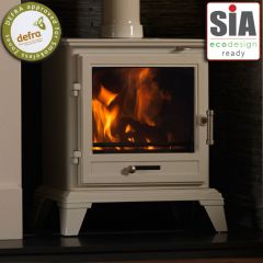 Firefox Gallery Classic Eco Design Multi-fuel / Wood Burning Stove, Warm White Enamel