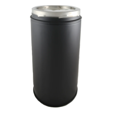 1000mm Straight Length - 6" Twin Wall Flue Pipe [150mm] Black