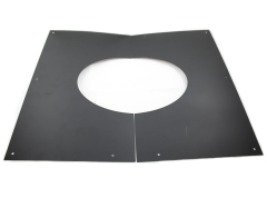 Twin Wall Decorative Wall / Ceiling Plate 6 inch (150mm) Black