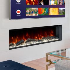 ELLERE EL130R Built In Panoramic LED Media Wall Electric Fire